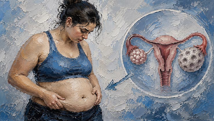 آیا تنبلی تخمدان باعث چاقی شکم می شود؟